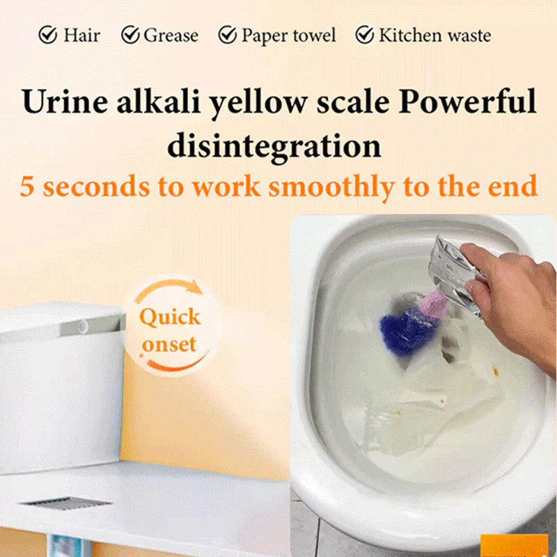 Multi-Use Powerful Anti-Clog Drain Cleaner Powder 4 PACK + FREE Drain Cleaner Sticks