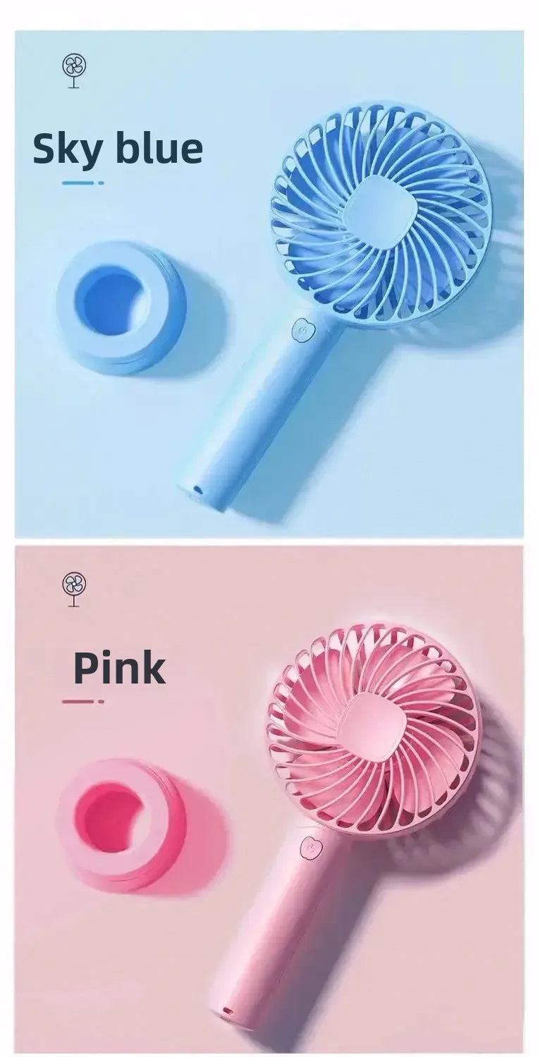 Portable Usb Rechargeable Fan | Handheld 3 Speed Strong Wind Electric Small Mini Cooling Fan (random Color)