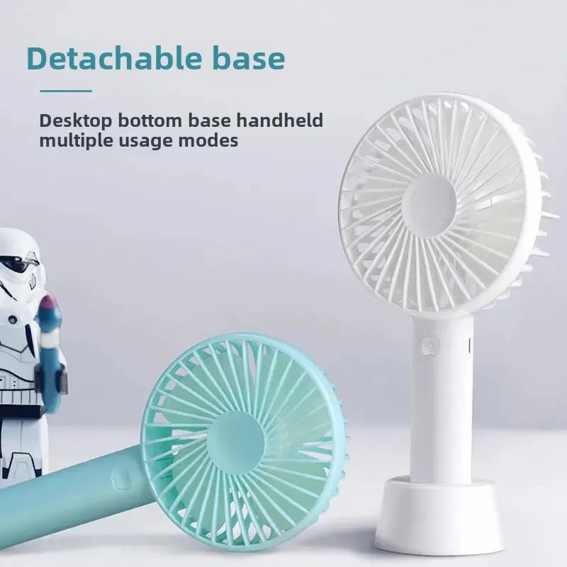 Portable Usb Rechargeable Fan | Handheld 3 Speed Strong Wind Electric Small Mini Cooling Fan (random Color)