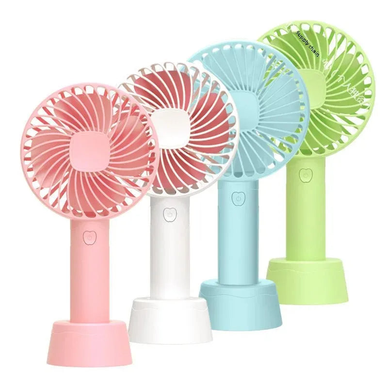 Portable Usb Rechargeable Fan | Handheld 3 Speed Strong Wind Electric Small Mini Cooling Fan (random Color)