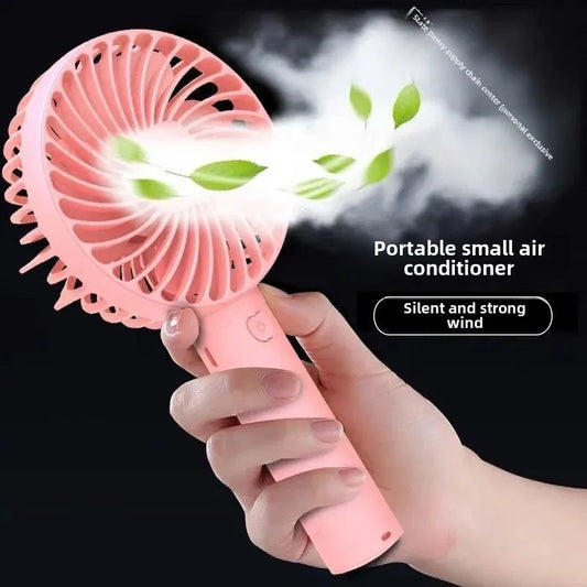 Portable Usb Rechargeable Fan | Handheld 3 Speed Strong Wind Electric Small Mini Cooling Fan (random Color)